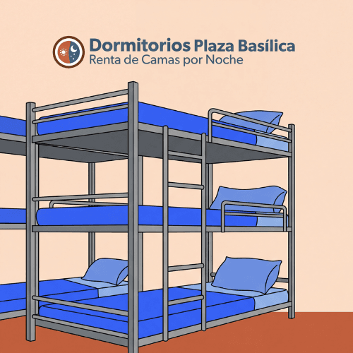 Literas de tres niveles en Dormitorios Plaza Basílica
